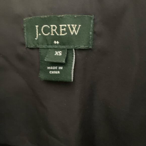 J.Crew Vest Women's X-Small Goose Down Herringbone Full Zip Dark Academia - Picture 3 of 7